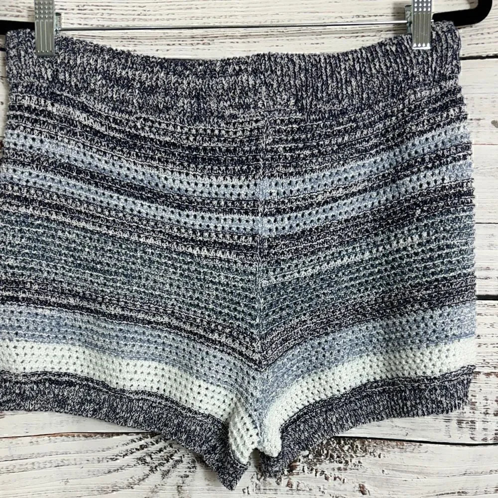 Lucky Brand Shorts Womens Medium‎ Tie Waist knit crotchet Coverup Casual Beach